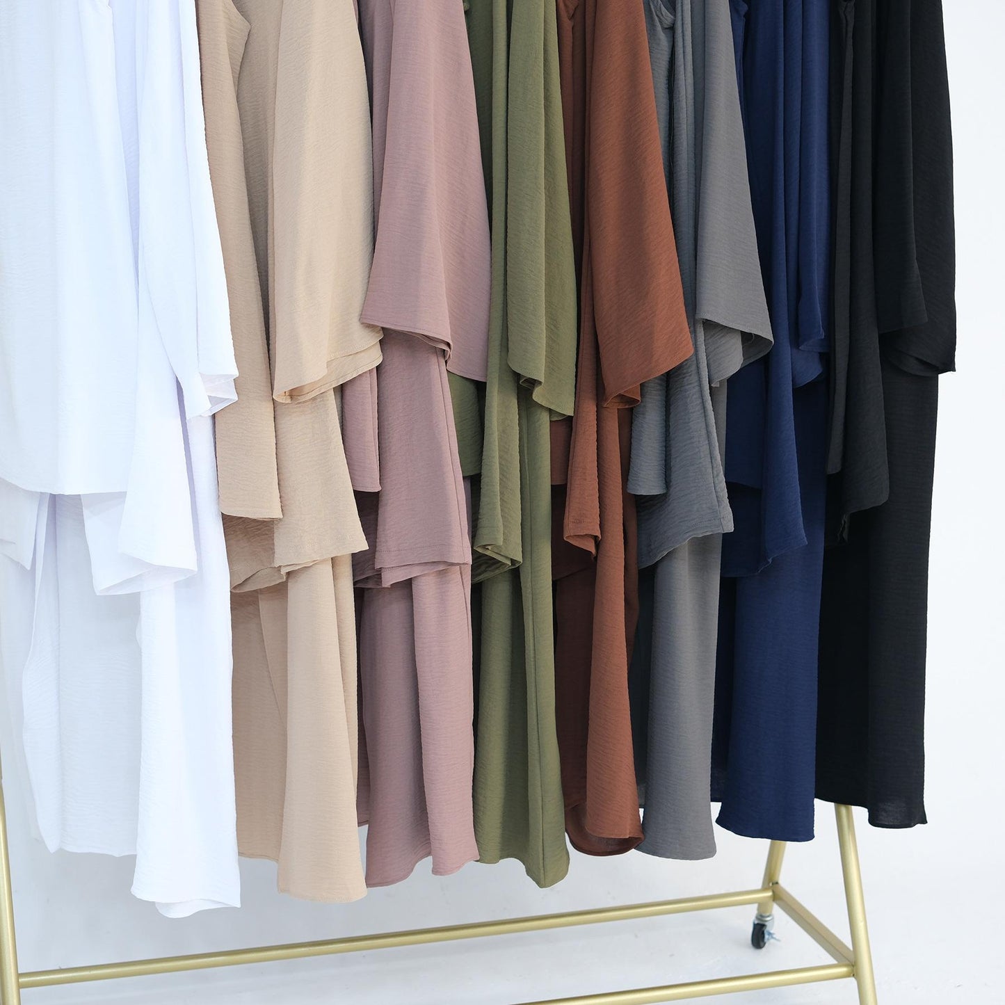 HA5107 Classic Solid Color Three-piece Suit - Loose Long Design Combination