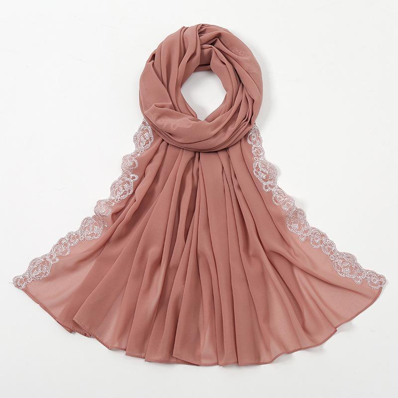HAYA HA1124 Chiffon Fashion Lace Scarf