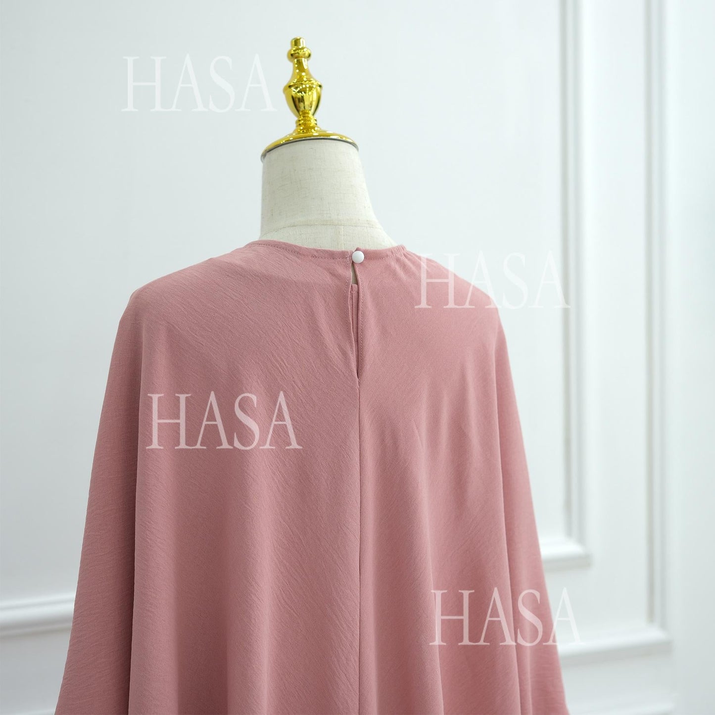 HA6532 Slim-fit waist cape robe two-piece set