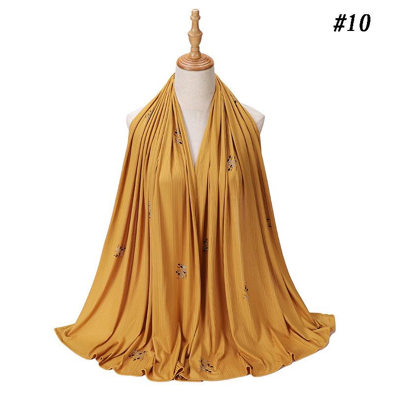 HAYA HA1133 New Striped Hot Drilling Headscarf