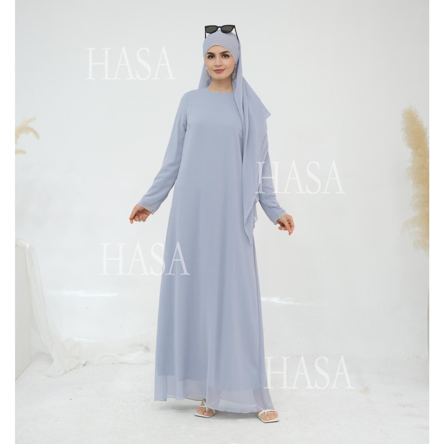 HA5880 Chiffon Texture Layered Design, A Two-way Dress Suitable for Both Daily and Formal Occasions