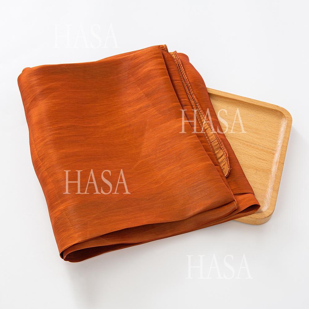 HA6479 A Simple Silk Scarf with A Mellow Color and A Light and Drapey Design