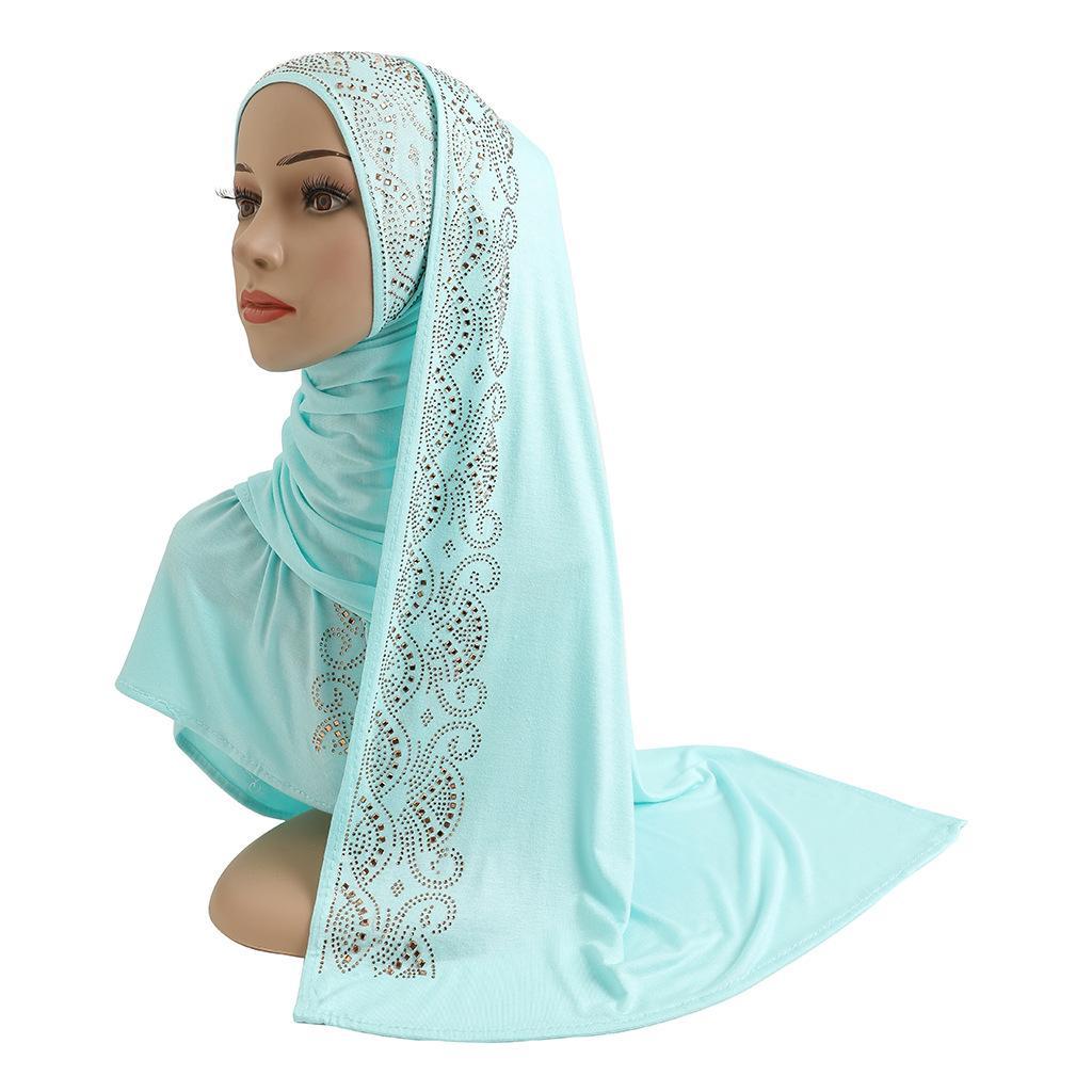HAYA HA1144 Cotton Hot Gold Glass Diamond Headband