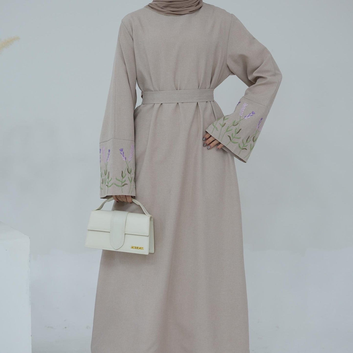 HAYA HAYA1090 Flower Embroidery Elegant Dress
