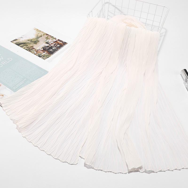 HAYA HA1137 Pearl Chiffon Baotou Scarf