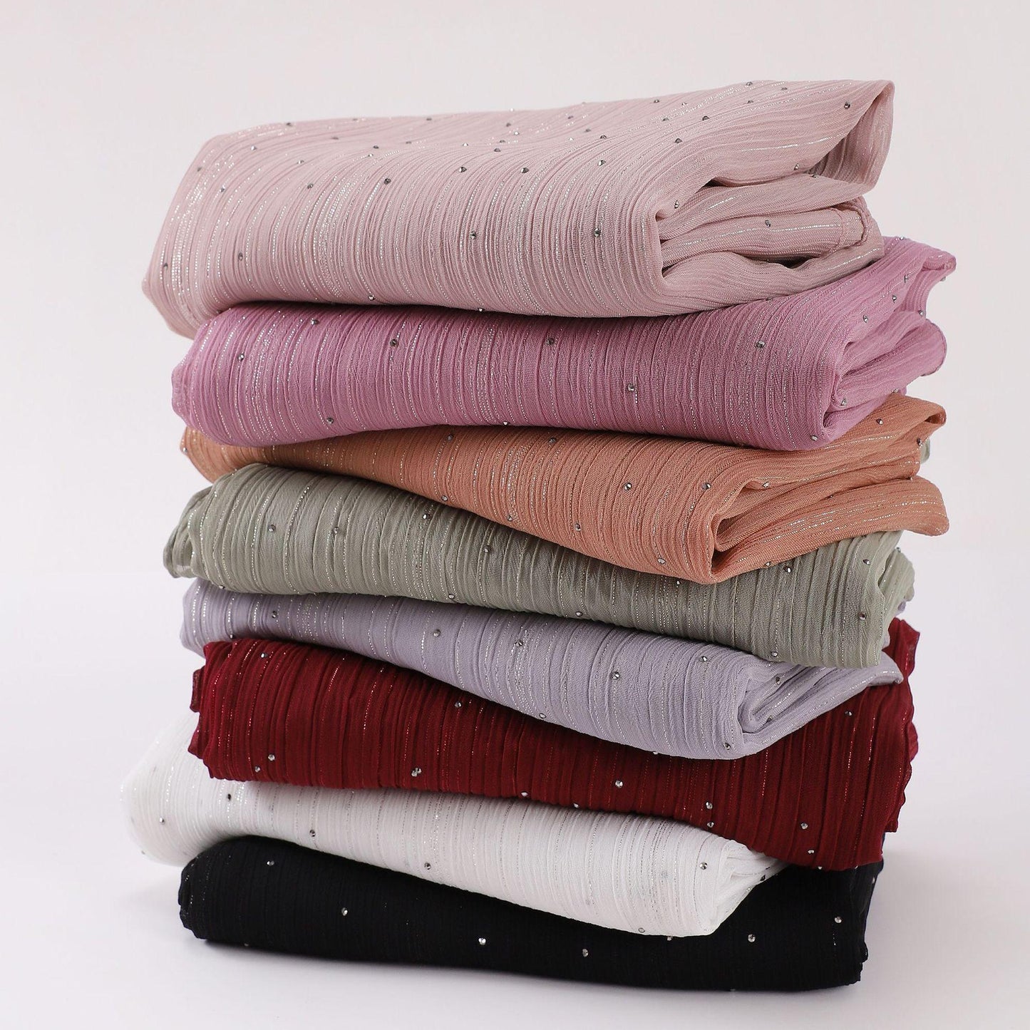 HAYA HA1114 All Over The Sky Hot Drilling Long Scarf Hijab