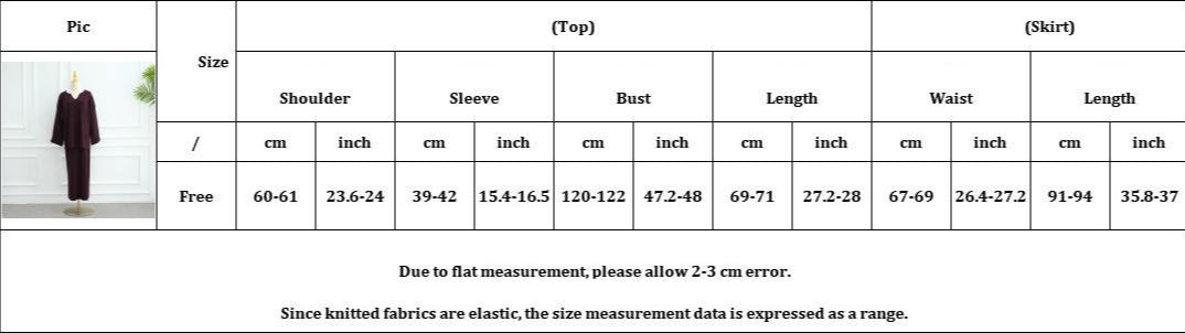HA6597 Autumn and winter thickened knitted suit solid color two-piece suit (excluding headscarf) top + skirt
