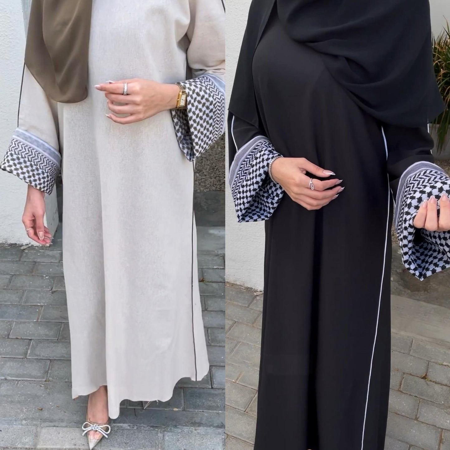 HAYA HA1181 Patchwork Elegant Abaya