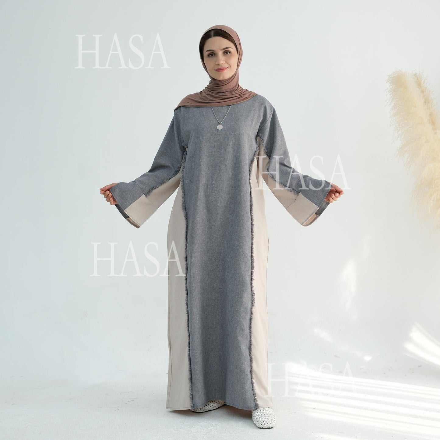 HA5606 Stylish Patchwork Robe - Cardigan and Dress (belt Pockets Only on Dress) party  wear red dress graduation  dress thick  thigh 2  part bow  outfits