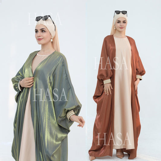 HA5873 Temperament Cardigan Long Coat Exquisite Trim To Create Elegant Style