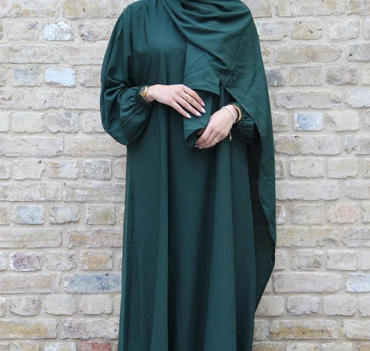 New Middle East Dubai Turkish Robe Dress with Hijab hoody abaya