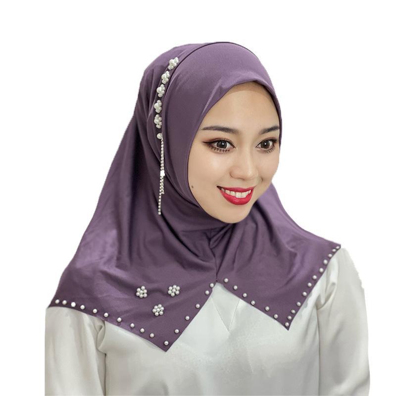 HAYA HA1110 Monochrome Beaded Flower Headband