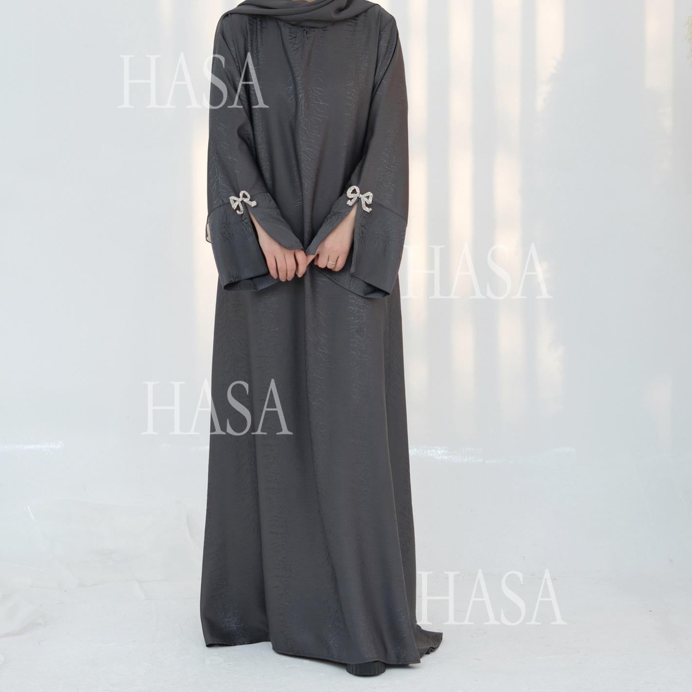 HA5867 Bow-knot Cuff Long Skirt | Elegant and Radiant