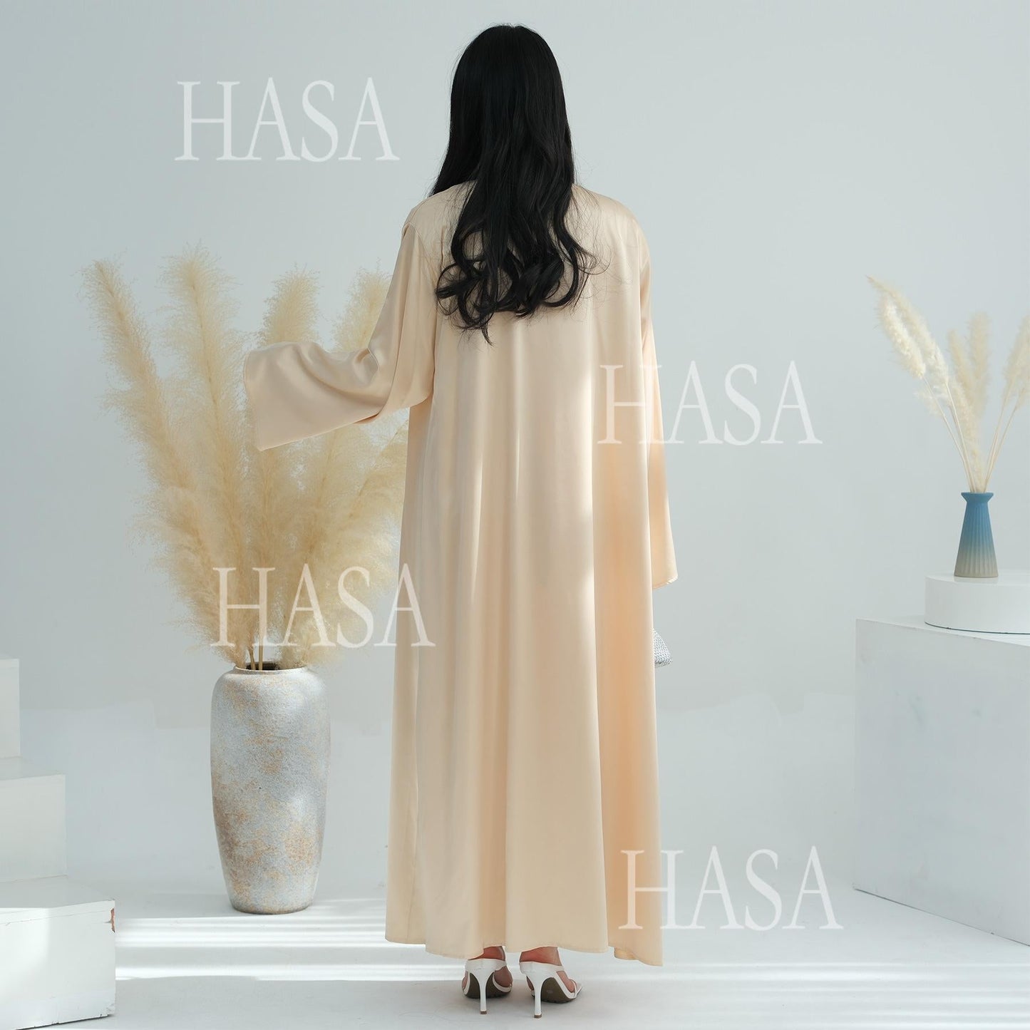 HA6581 Solid color three-piece women's long skirt suit