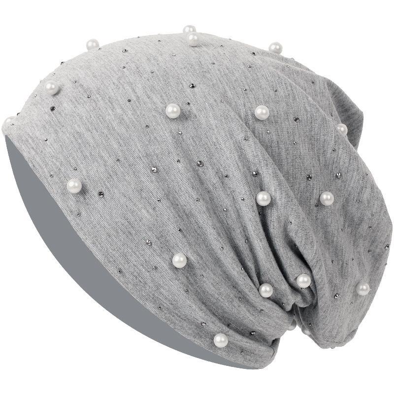 HAYA HA1092 Pearl Hot Diamond Pullover Cap