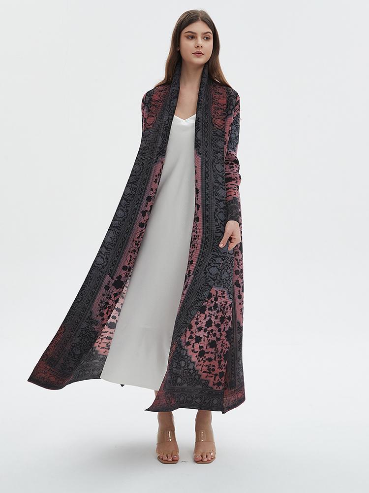 HS6705 Midnight Blush , Intricate Patterned Abaya for Ramadan