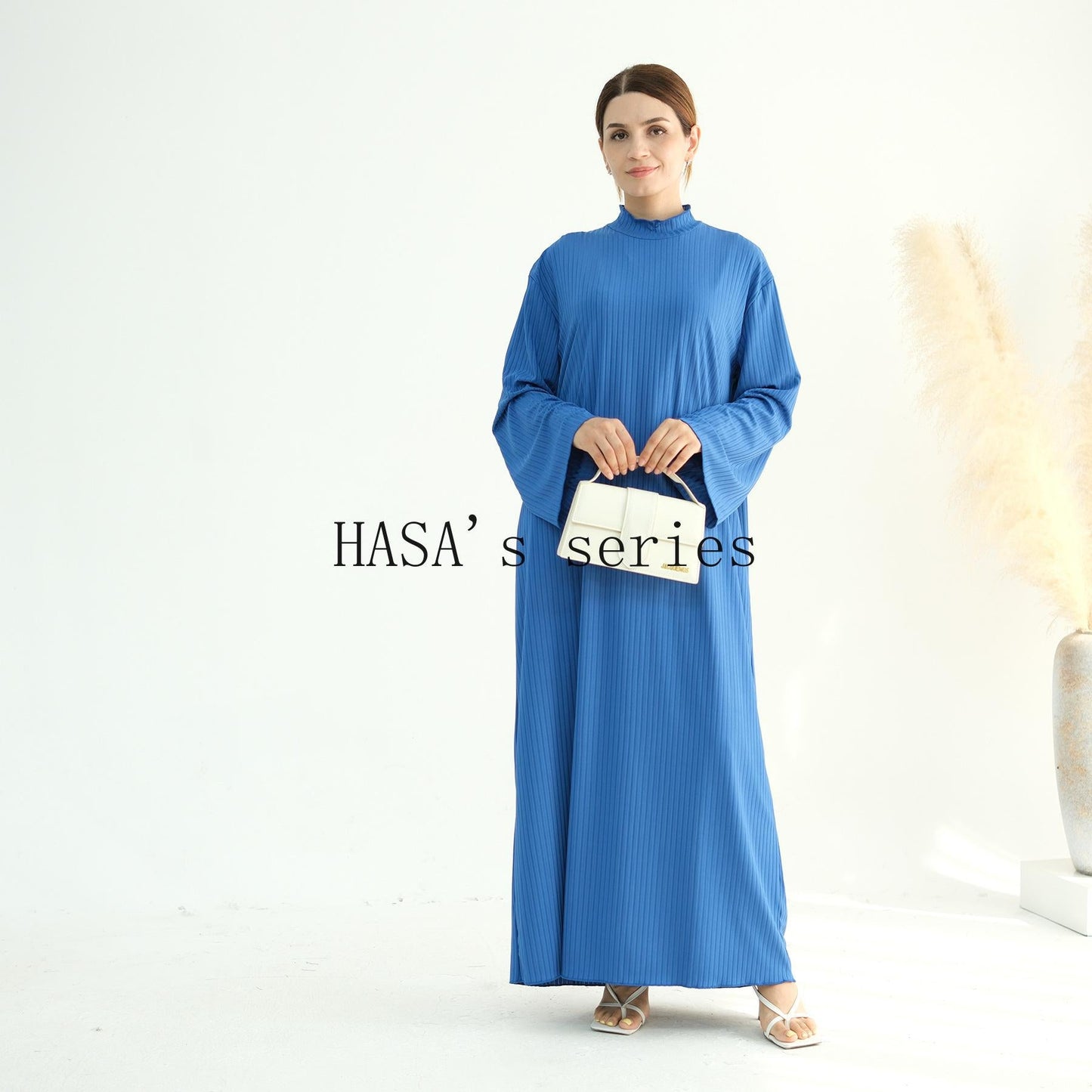 HA5509 Beautiful Stand Collar Dress Robe - Lightweight multi-color design, comfortable and stylish party  wear red dress thick  thigh 2  part bow  outfits