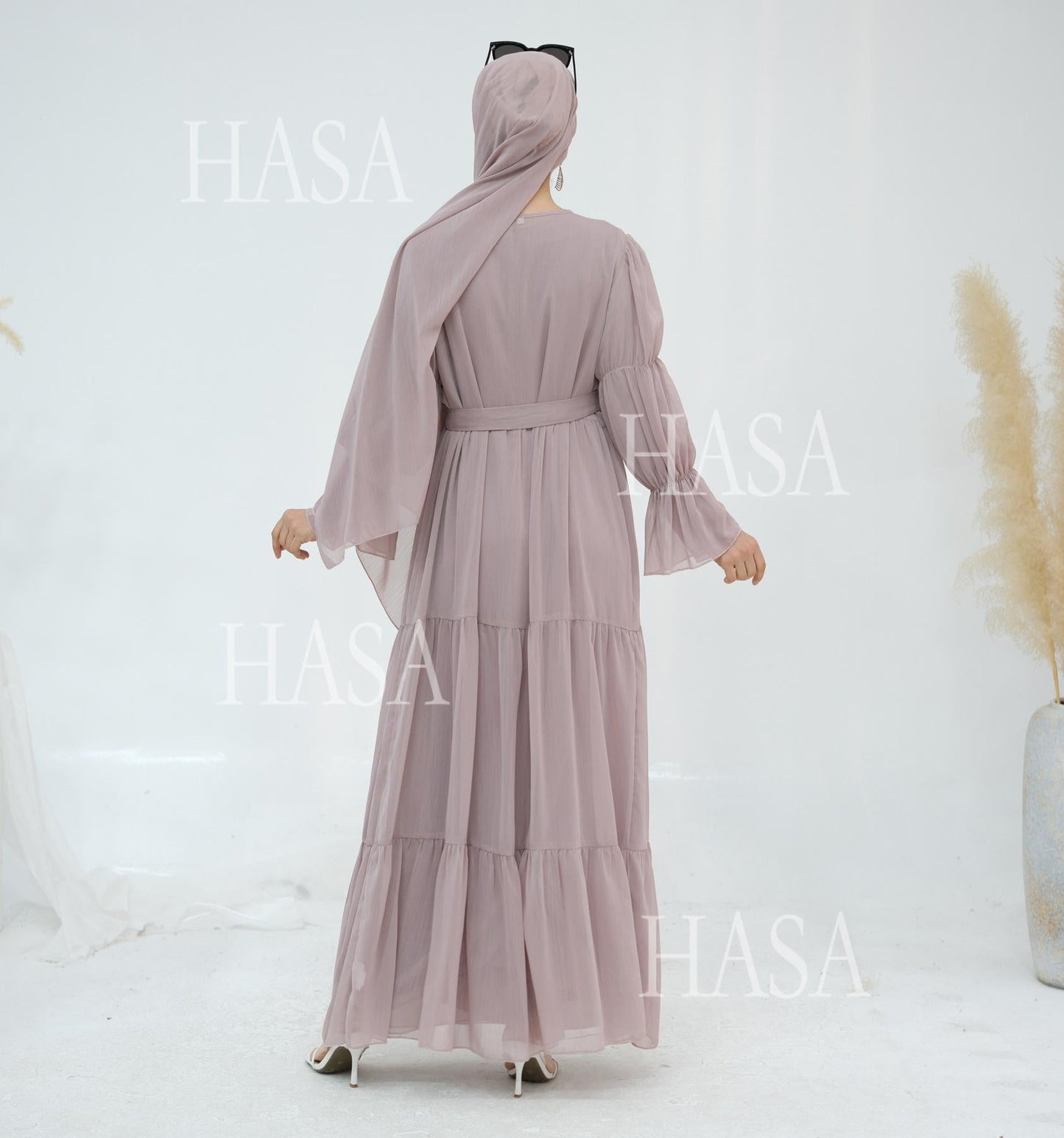 HA5880 Chiffon Texture Layered Design, A Two-way Dress Suitable for Both Daily and Formal Occasions