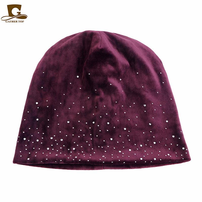 HAYA HA1091 Full Sky Star Diamond Muslim Headband Hat