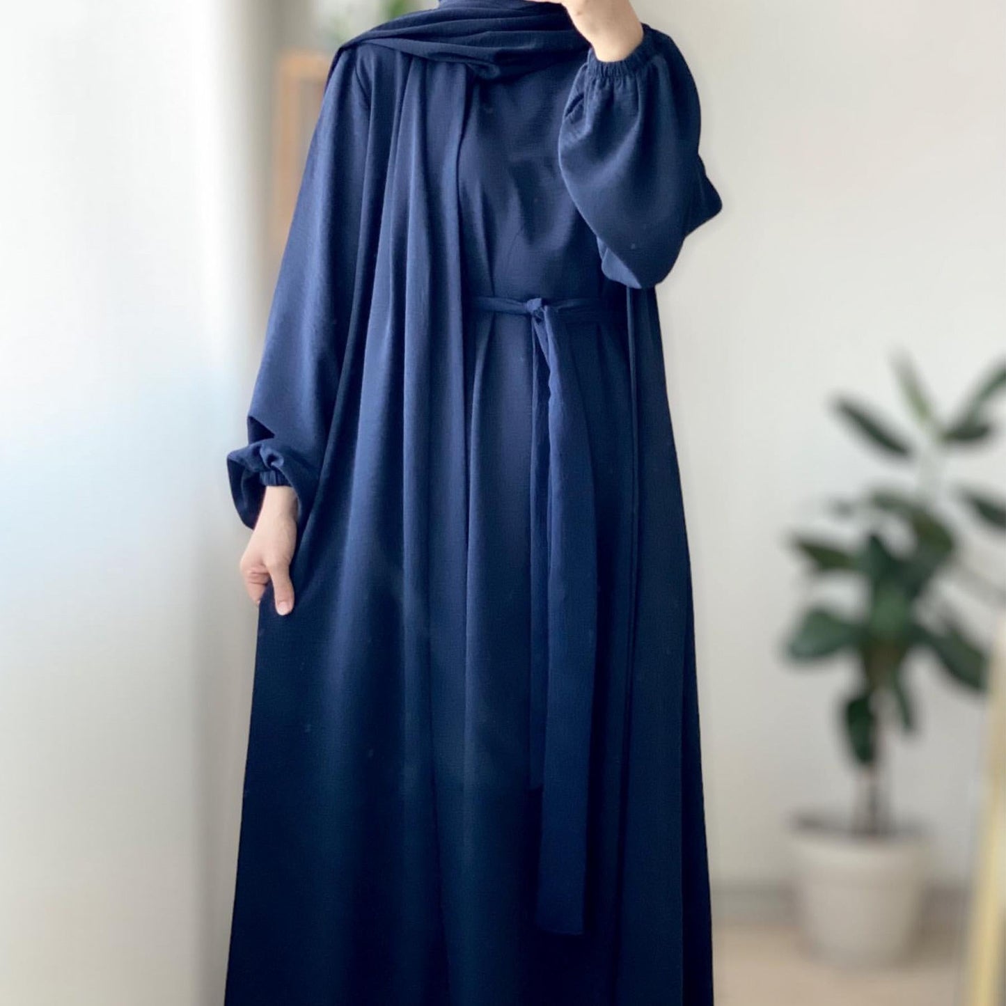 HAYA HAYA0995 3pcs Cardigan+without  Sleeves Inner Dress+Hijab