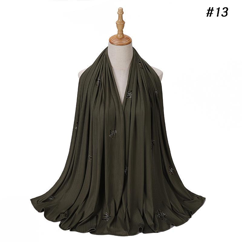 HAYA HA1133 New Striped Hot Drilling Headscarf