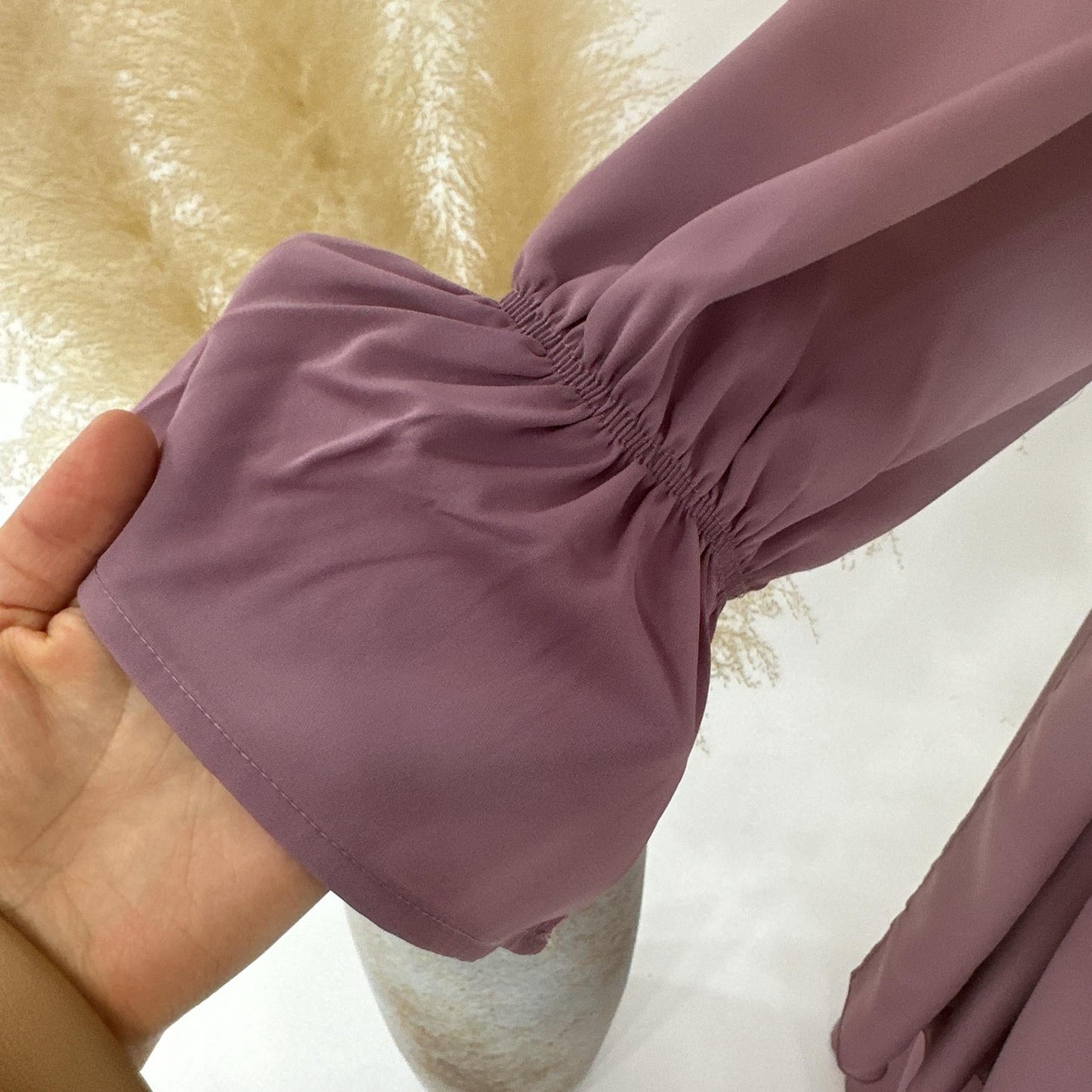 HAYA HA1173 Solid Color Hooded Abaya with Side Pocket