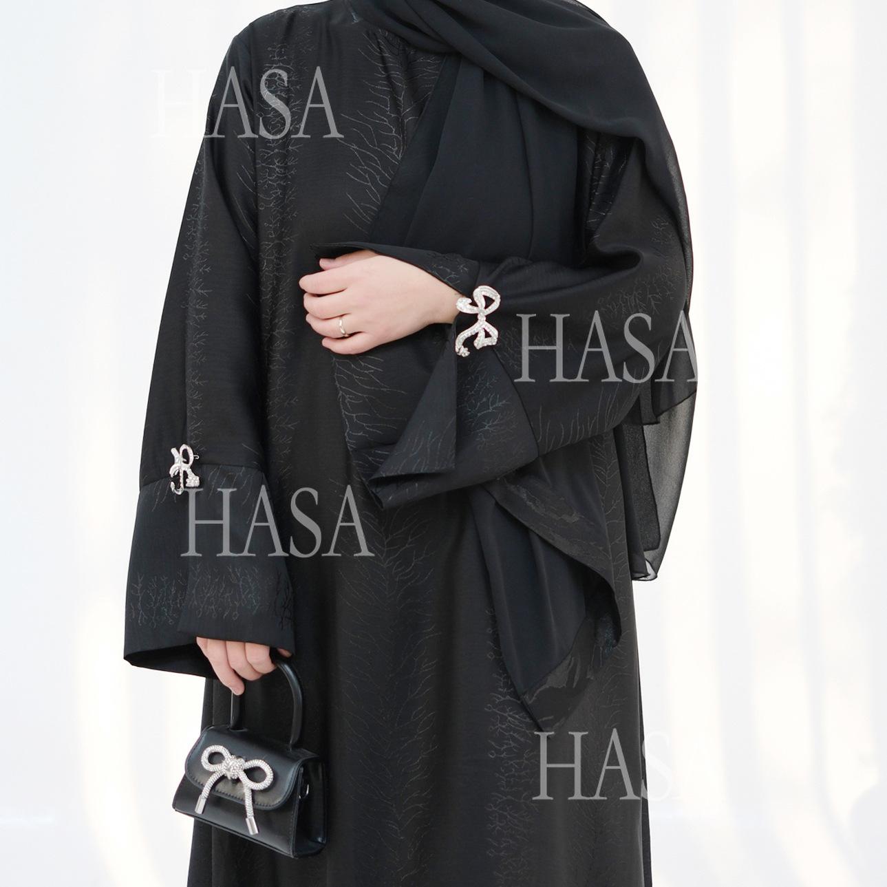 HA5867 Bow-knot Cuff Long Skirt | Elegant and Radiant