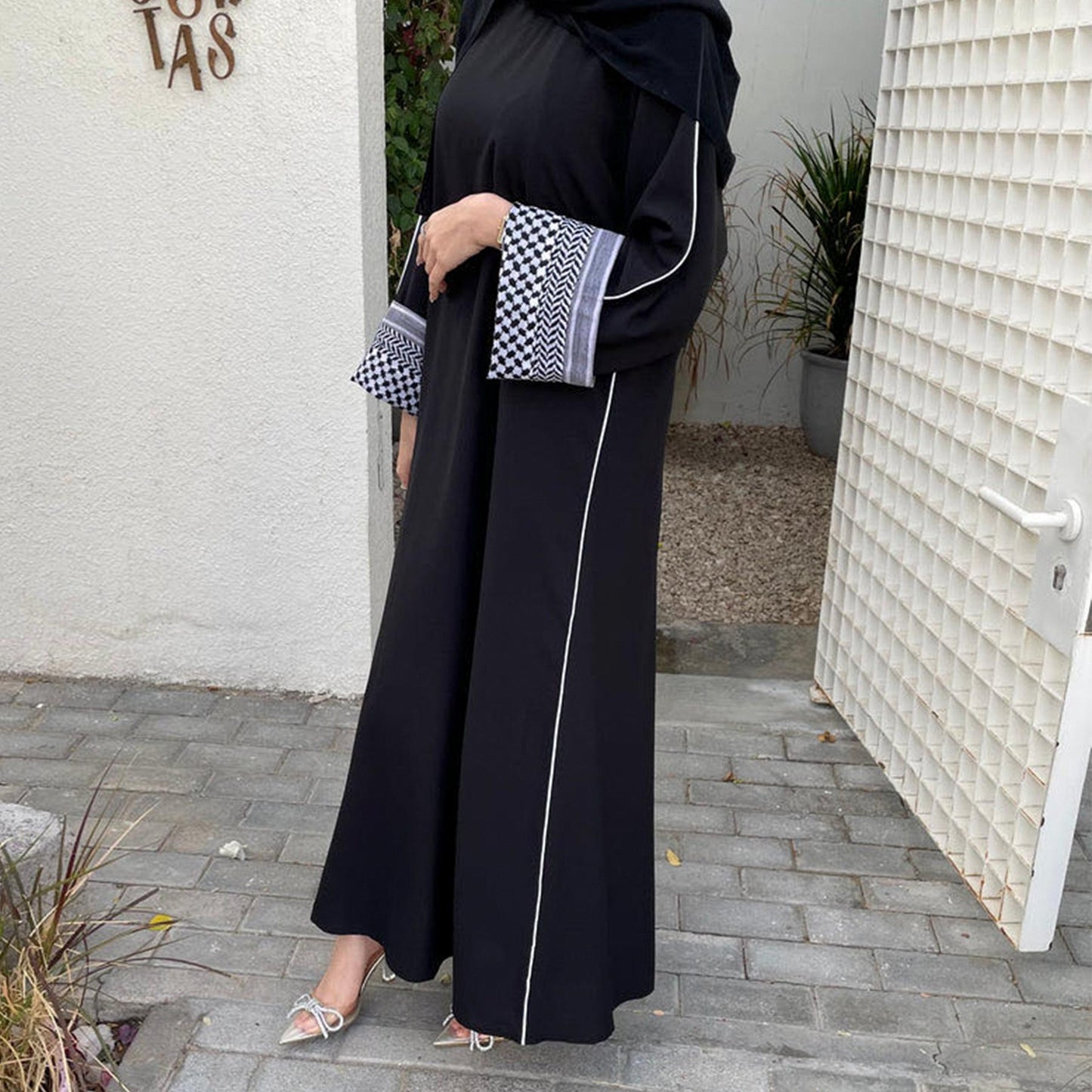 HAYA HA1181 Patchwork Elegant Abaya