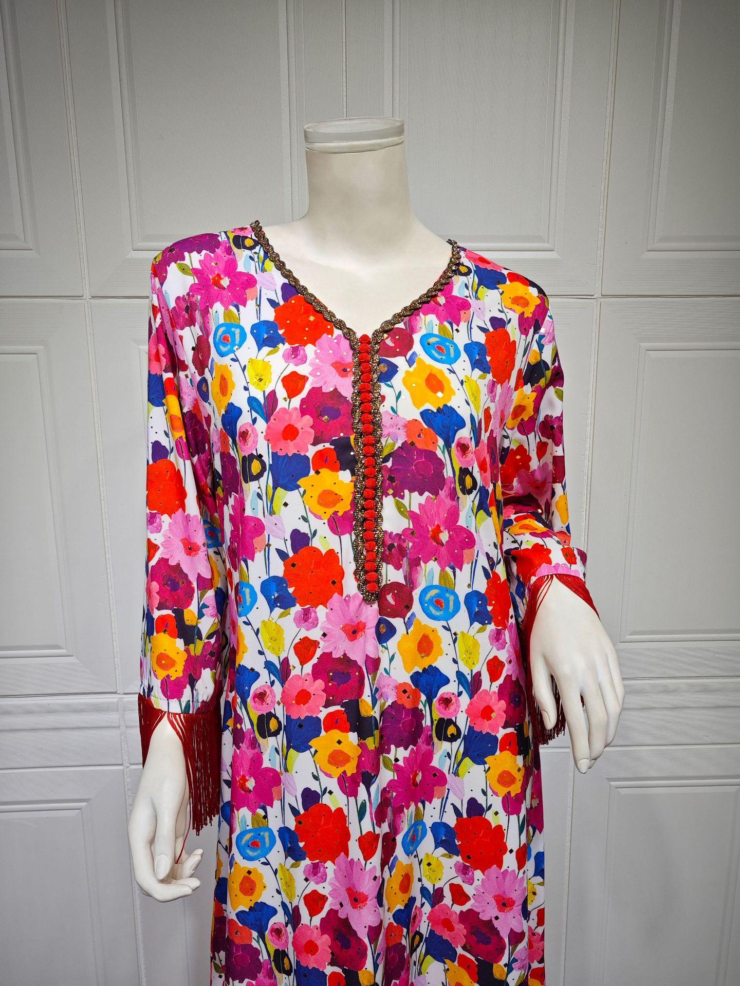 HAYA HAYA1080 Printed Casual Muslim Abaya
