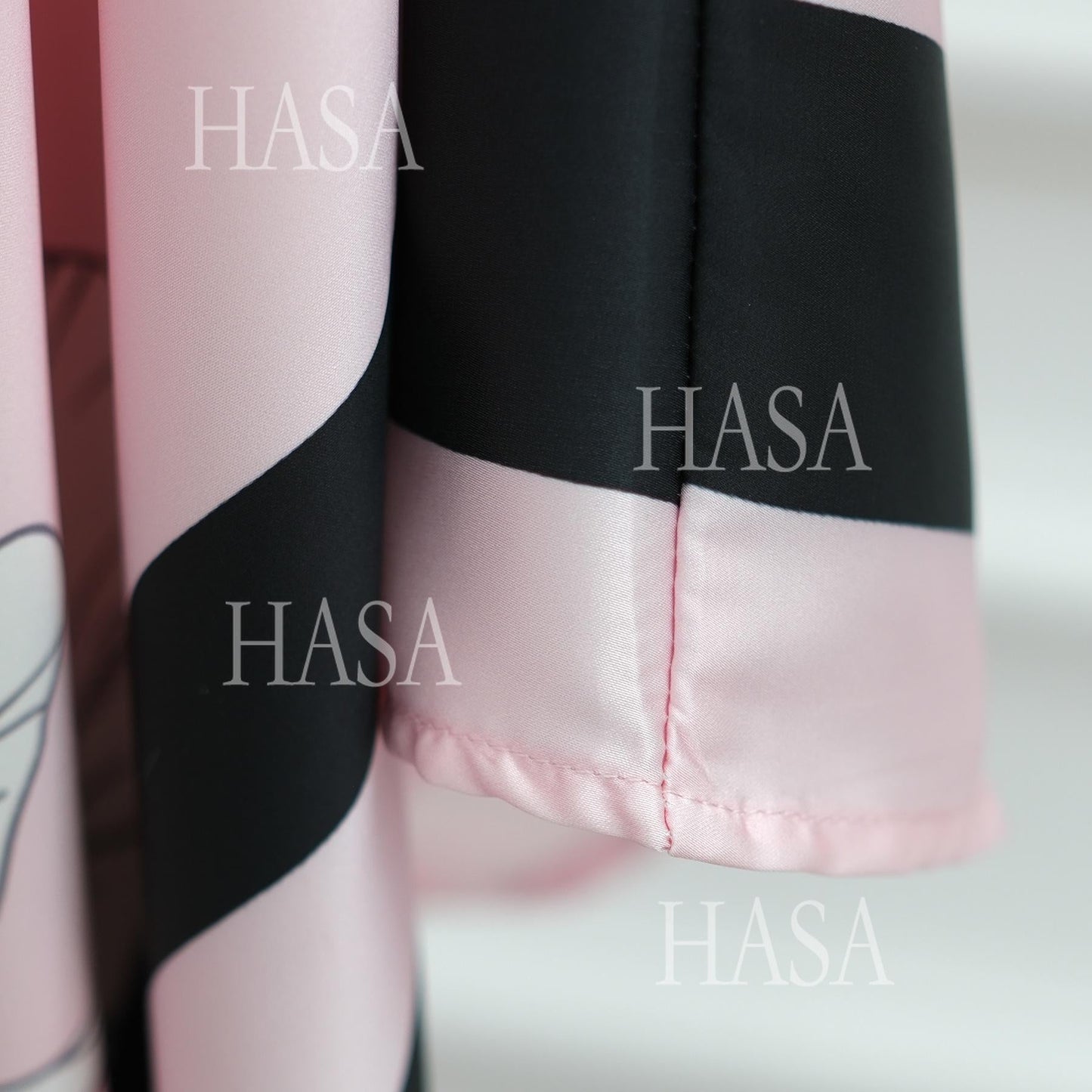 HA6556 Colorblock Print Cardigan Robe Dress