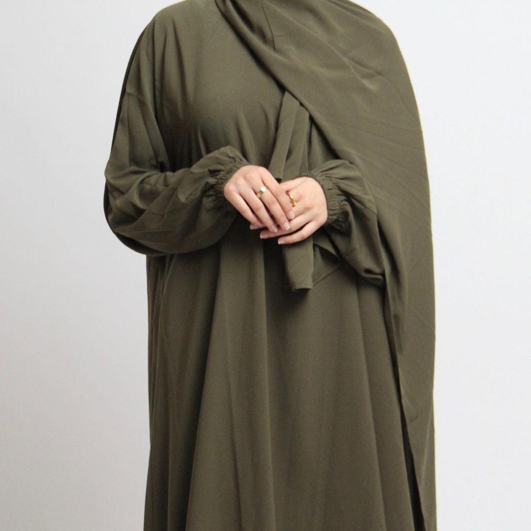 New Middle East Dubai Turkish Robe Dress with Hijab hoody abaya