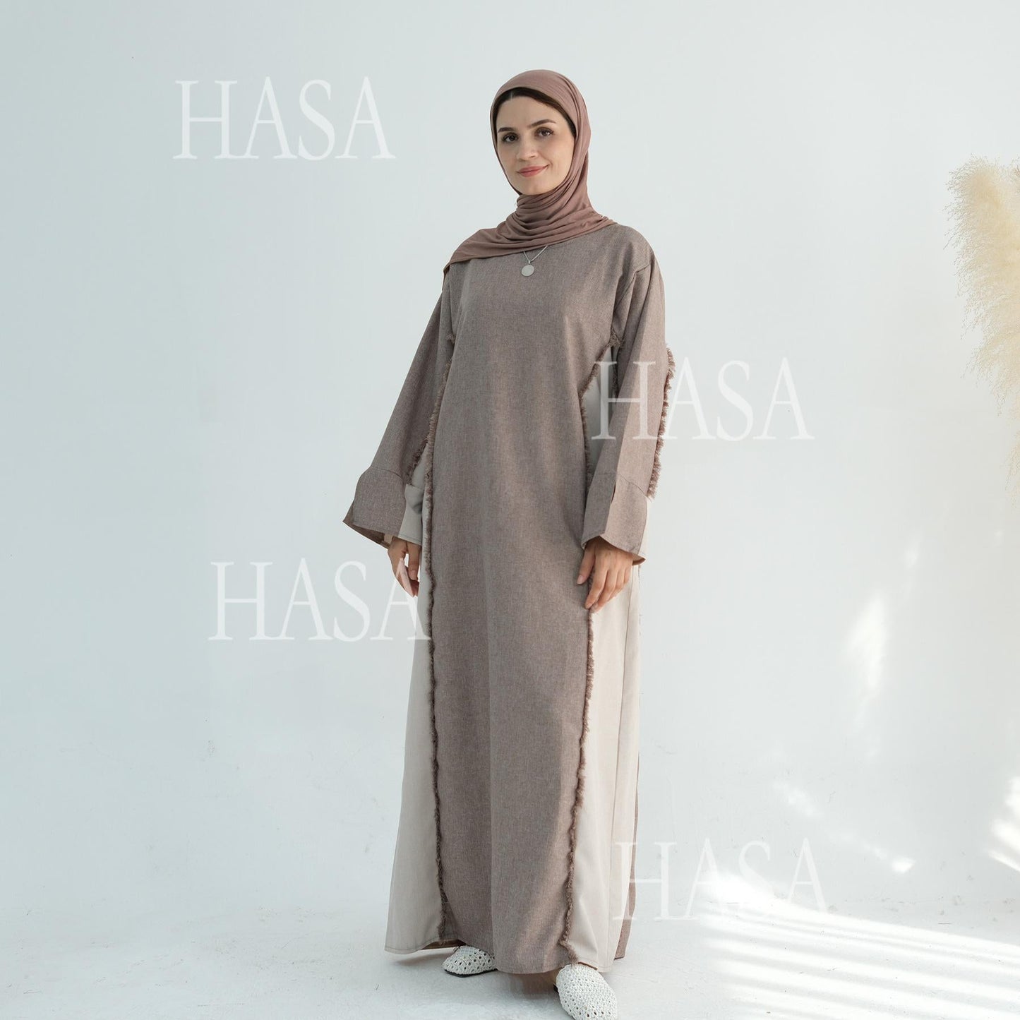 HA5606 Stylish Patchwork Robe - Cardigan and Dress (belt Pockets Only on Dress) party  wear red dress graduation  dress thick  thigh 2  part bow  outfits