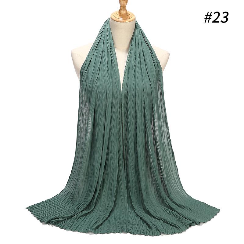 HAYA HA1137 Pearl Chiffon Baotou Scarf