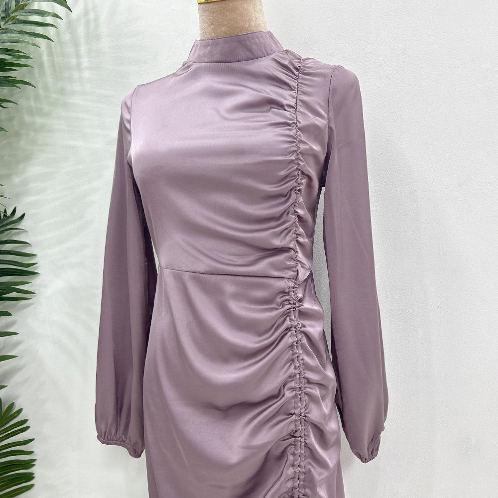 HAYA HAYA1045 Solid Color Large Robe Dress
