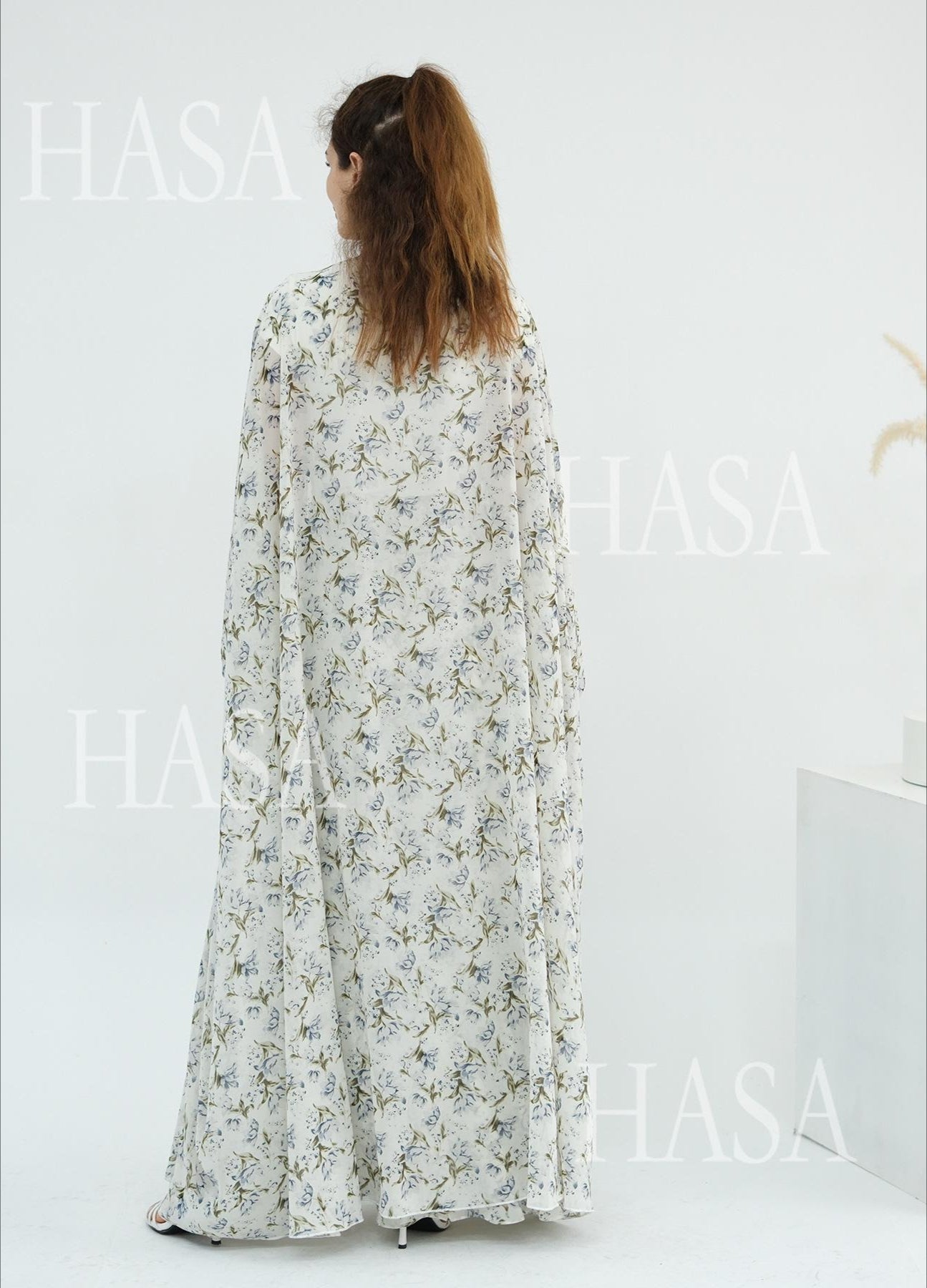 HA6580 Printed cardigan and skirt two-piece set
