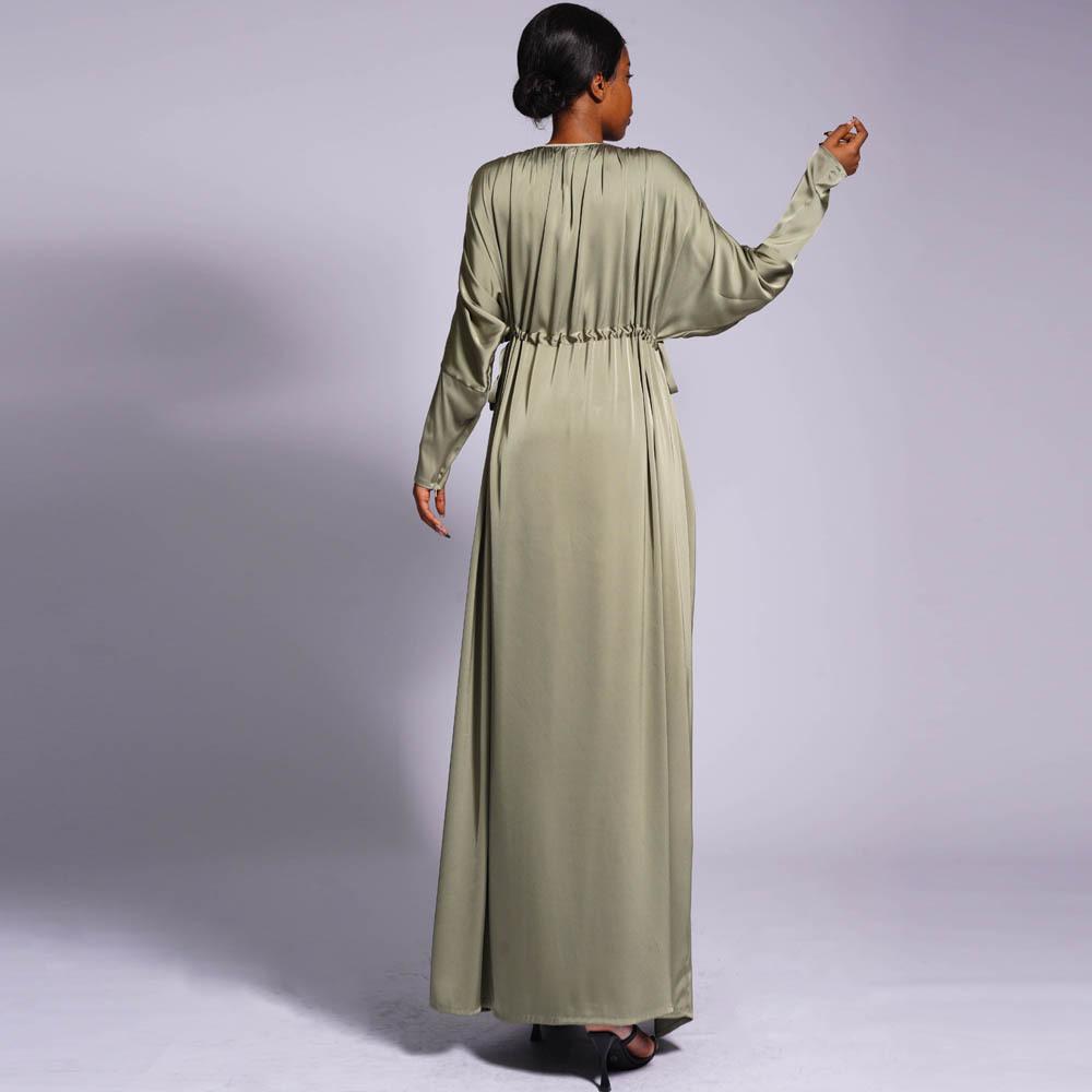 HAYA HAYA0435 Temperament Solid Color Raglan Dress