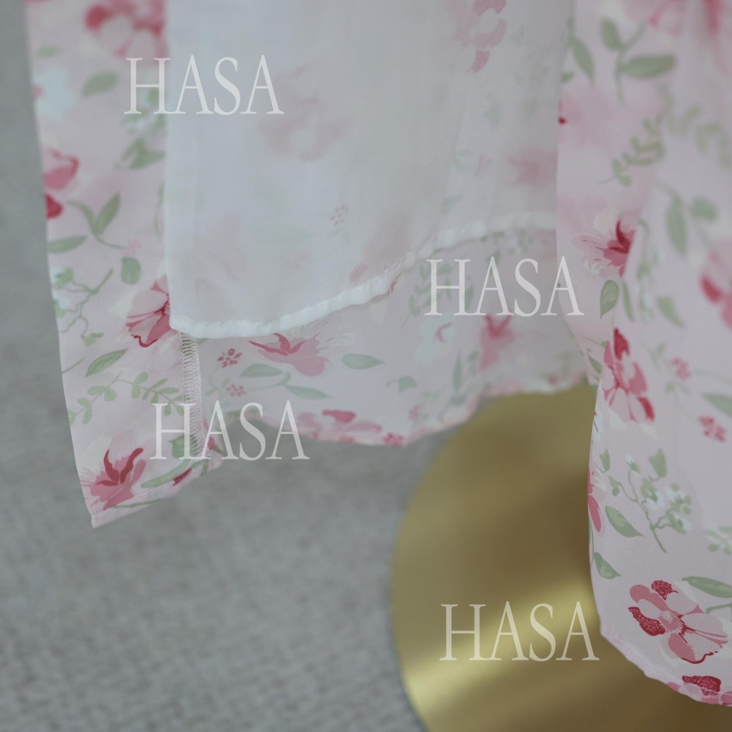 HA6515 Summer Printed Chiffon Jacket and Headscarf Two-Piece Set