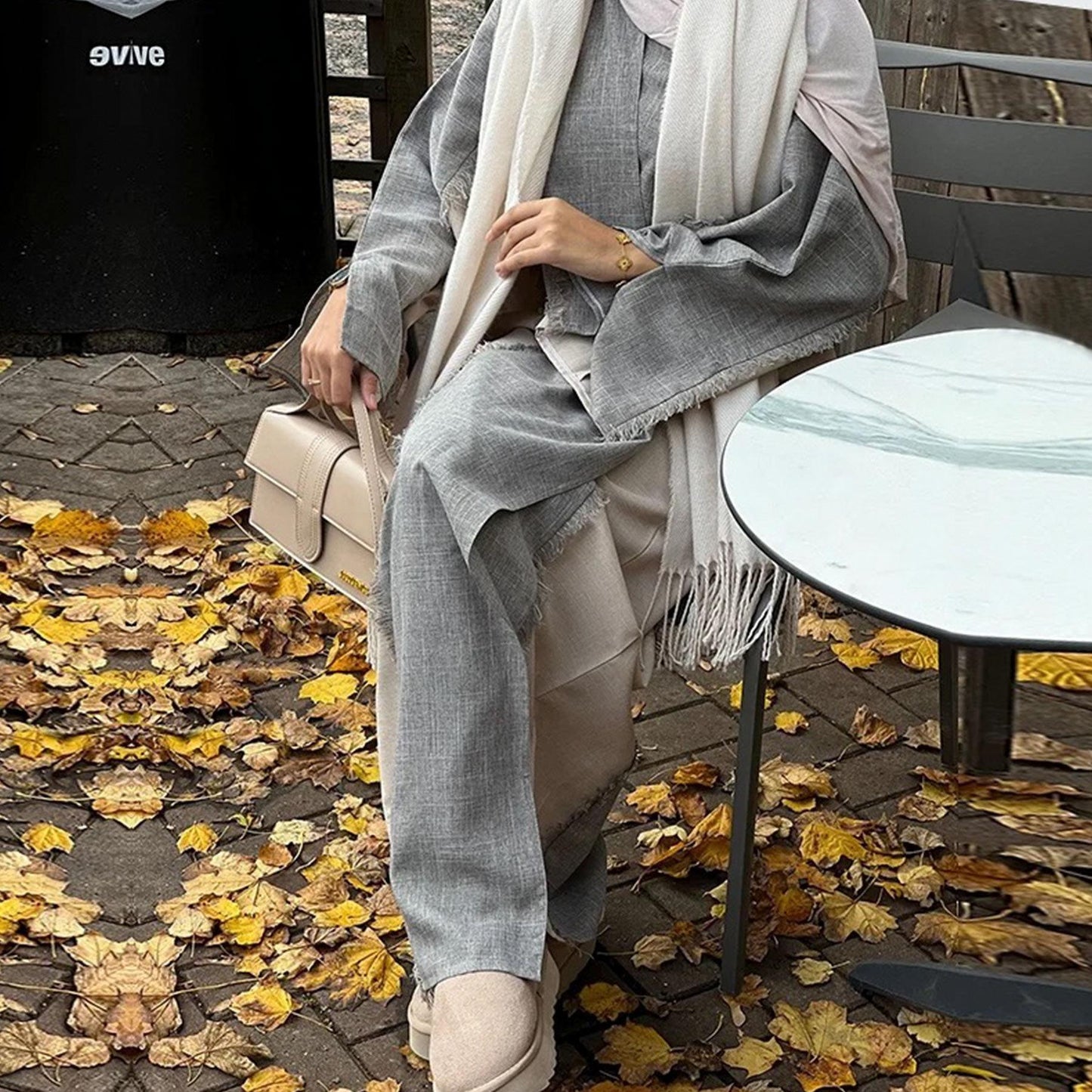 HA5606 Stylish Patchwork Robe - Cardigan and Dress Style
