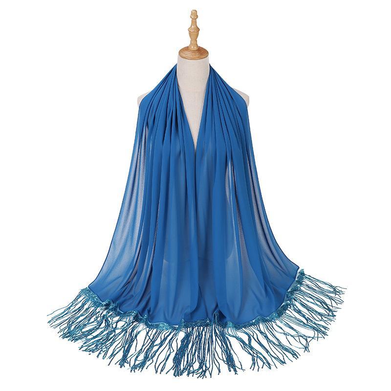 HAYA HA1139 Pearl Chiffon Scarf