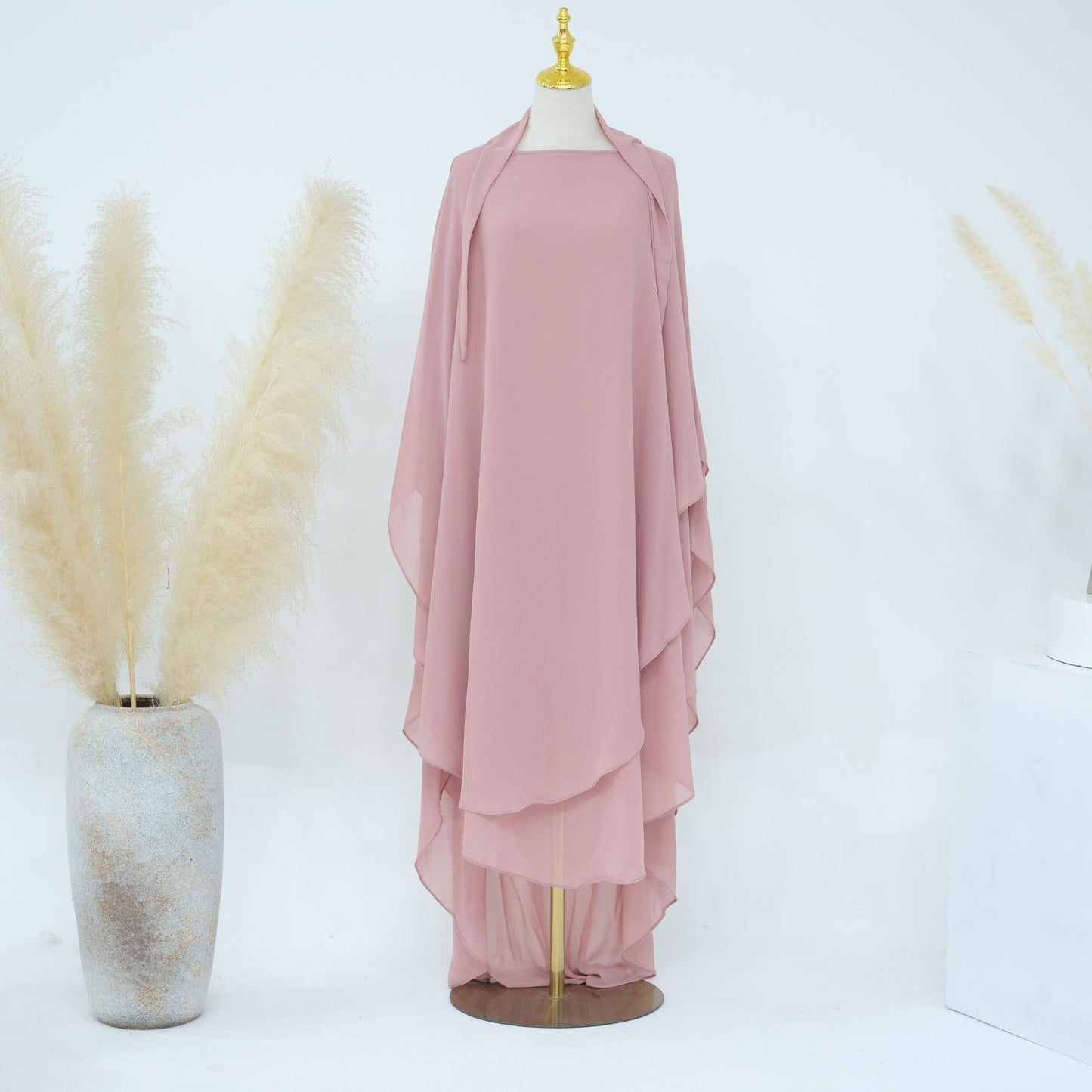 HAYA HAYA1000 Double Layered Chiffon Large Swing Headscarf
