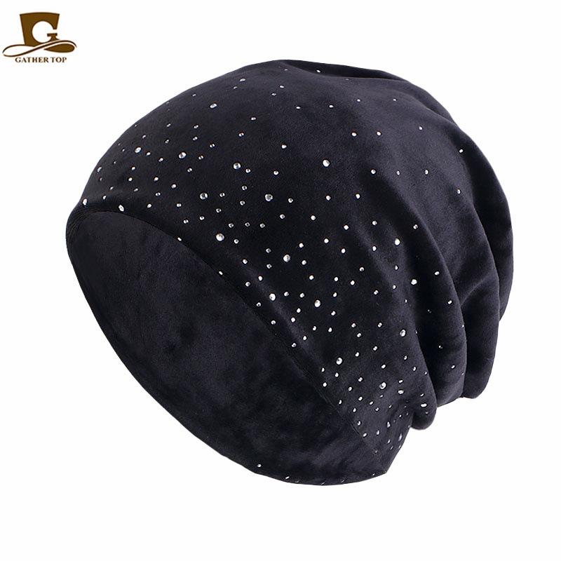 HAYA HA1091 Full Sky Star Diamond Muslim Headband Hat