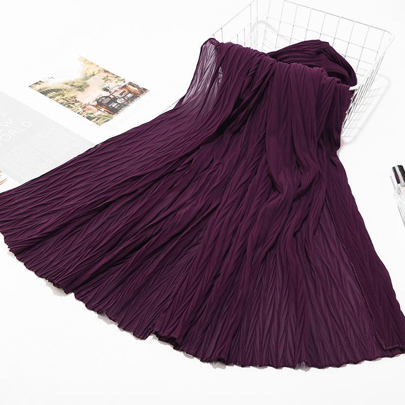 HAYA HA1137 Pearl Chiffon Baotou Scarf