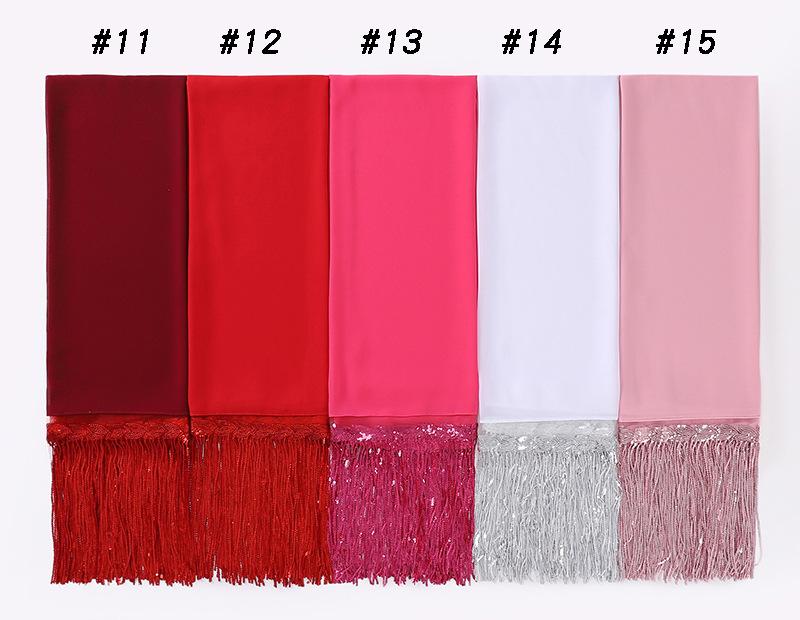 HAYA HA1139 Pearl Chiffon Scarf