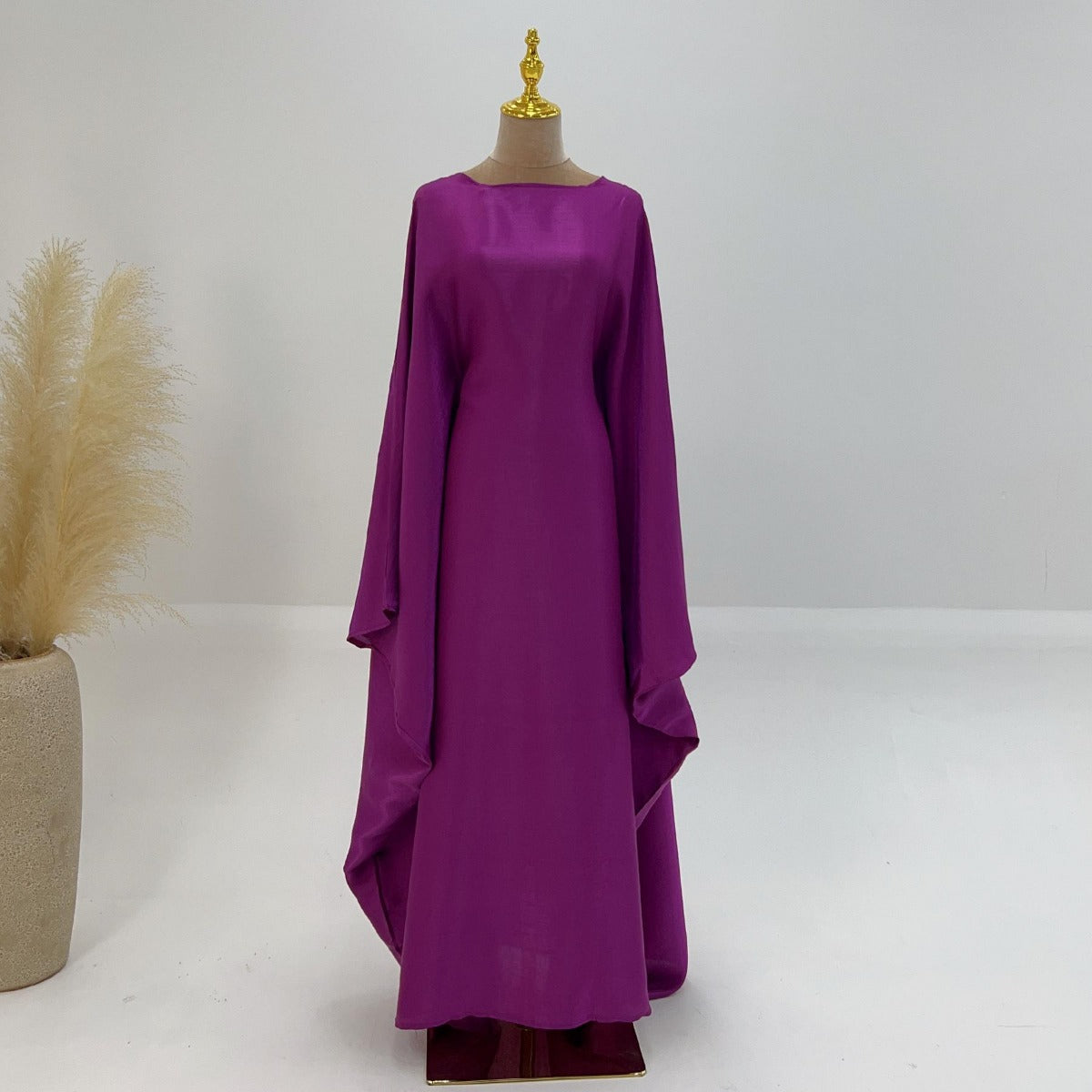 HA1348 Elegant Kaftan in Gold Cotton – 20 Vibrant Colors Available
