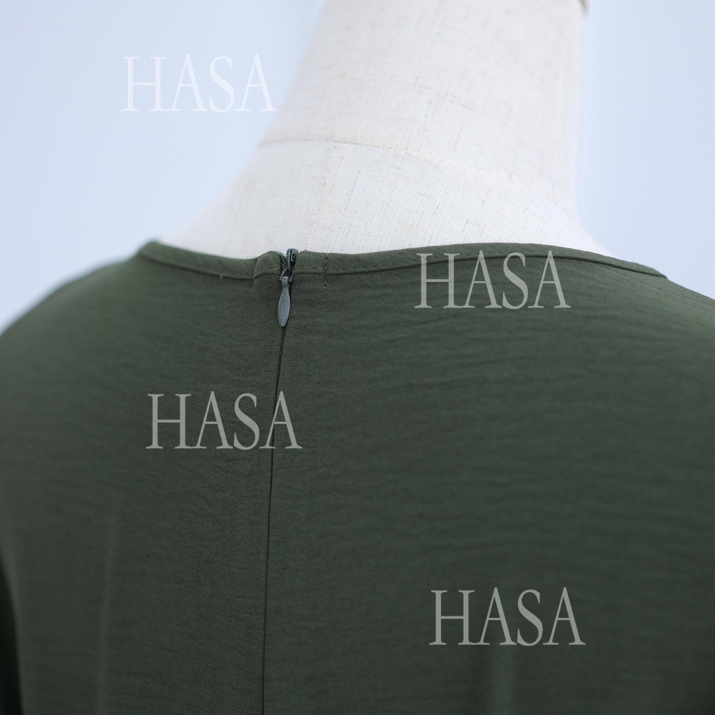 HA6549 Minimalist Abaya with Waist Detail