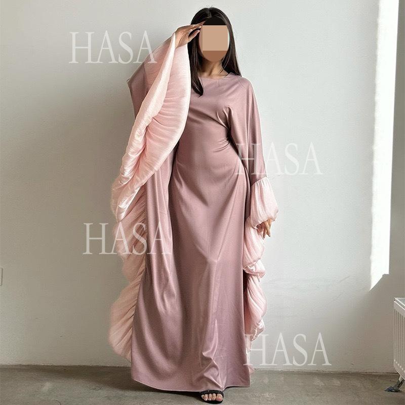 HA6473 Elegant and Graceful Heavy Stitching Lace Sleeve Robe
