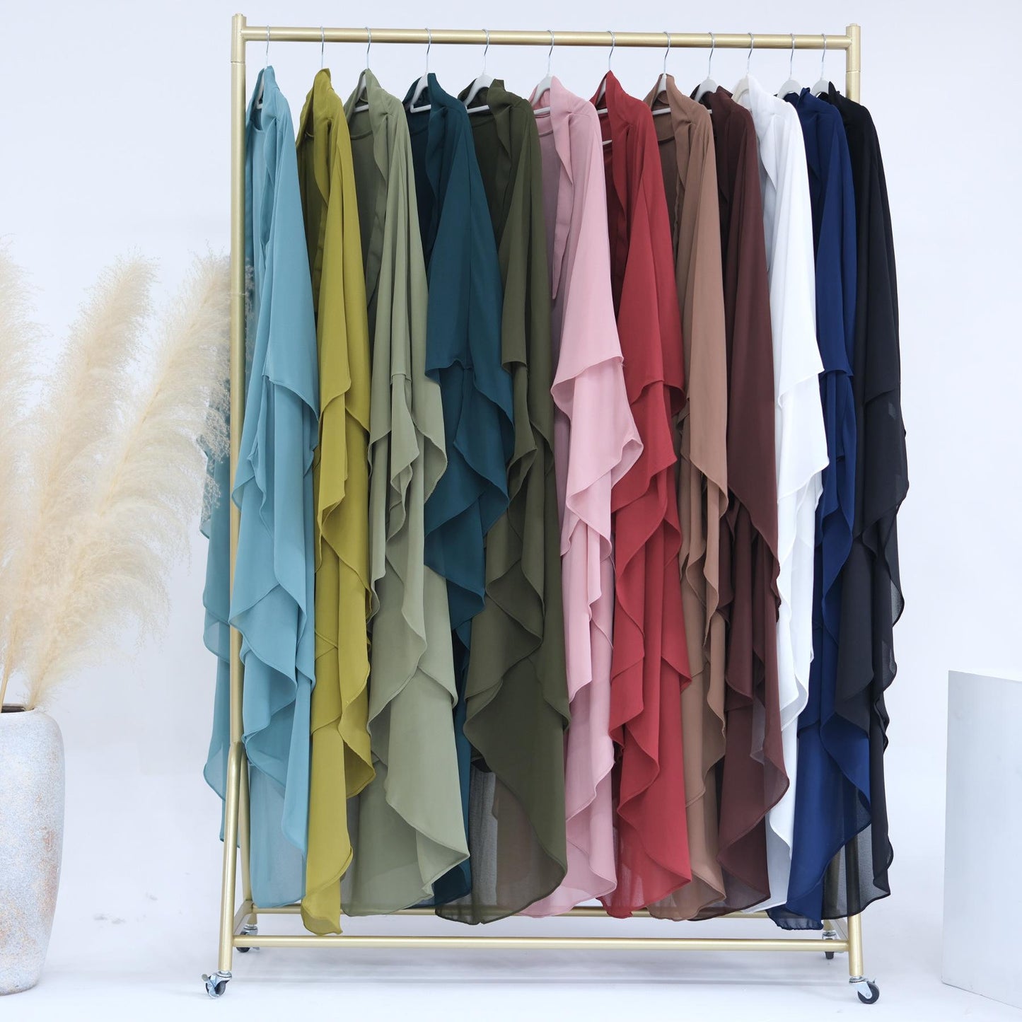 HAYA HAYA1000 Double Layered Chiffon Large Swing Headscarf