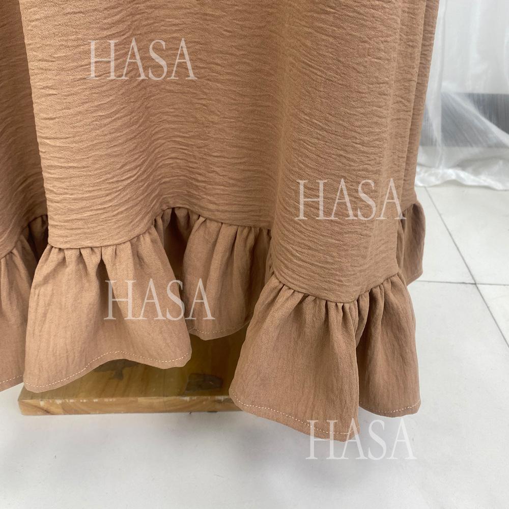 HA5860 Fashionable Imitation Linen Solid Color Robe, Breathable and Comfortable Leading The Trend abaya girl