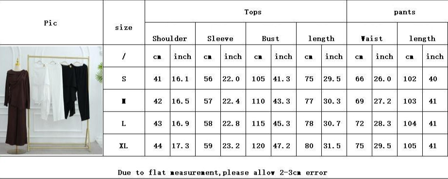 HA6568 Solid Color Design Top + Pants Two-piece Set for Daily Personality Wear