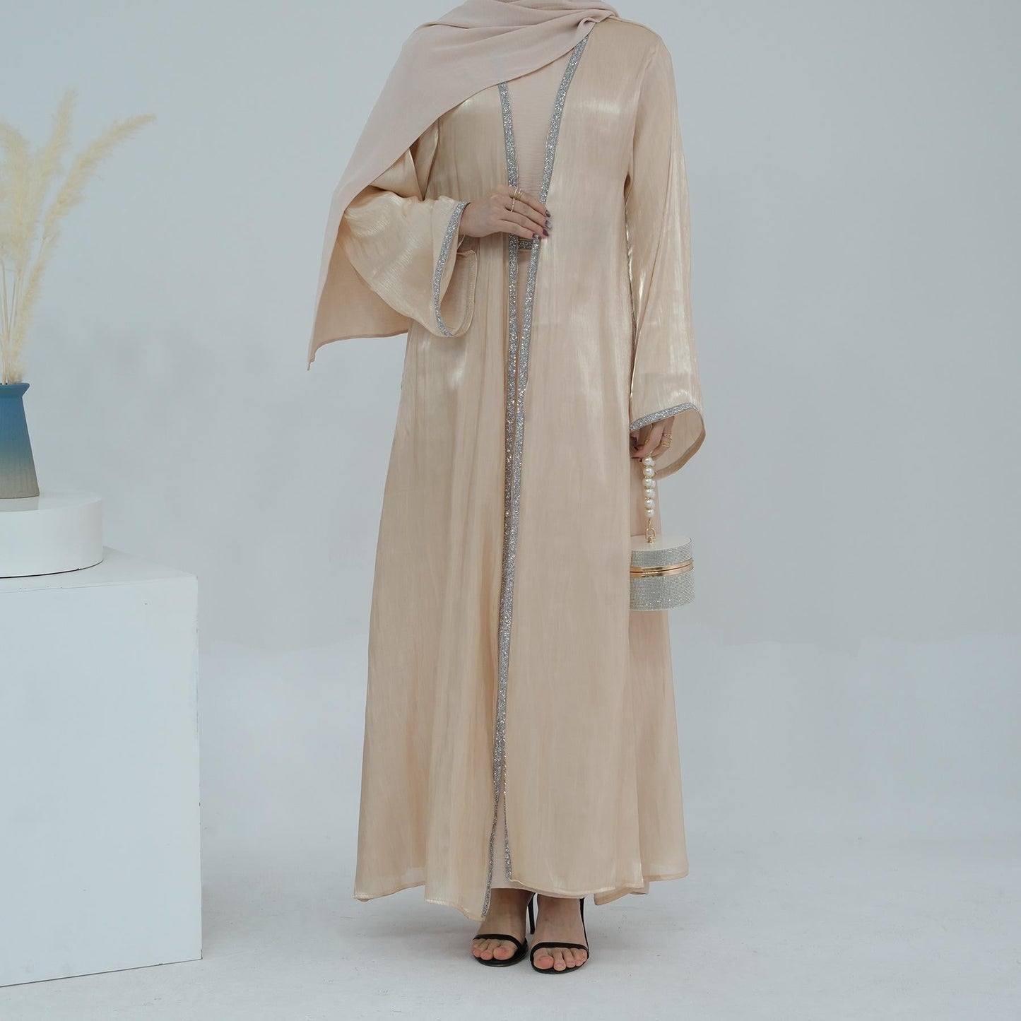 HAYA HA1184 2pcs Set Cardigan+Inner Dress